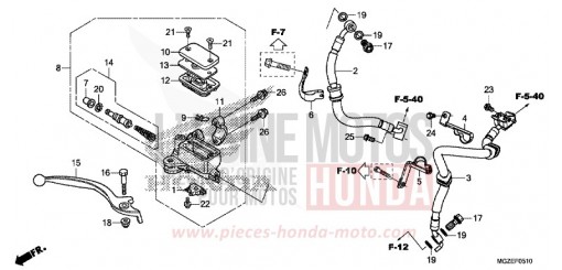 FRONT BRAKE MASTER CYLINDER (ABS) CB500FAE de 2014